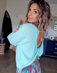 Pull glamour vert menthe