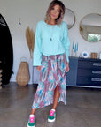 Pull glamour vert menthe
