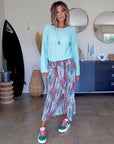 Pull glamour vert menthe