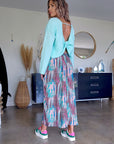 Pull glamour vert menthe