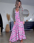 Robe rose éthnique