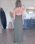Robe bohème-chic kaki