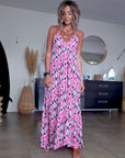 Robe rose éthnique