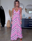 Robe rose éthnique