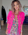 Veste surchemise fuchsia