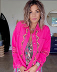 Veste surchemise fuchsia