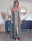 Robe bohème-chic kaki