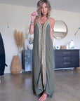 Robe bohème-chic kaki