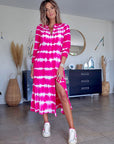 Robe tie and dye fuchsia