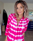 Robe tie and dye fuchsia