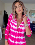 Robe tie and dye fuchsia