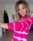 Robe tie and dye fuchsia