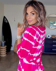 Robe tie and dye fuchsia