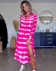 Robe tie and dye fuchsia