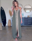 Robe bohème-chic kaki