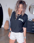 T-shirt noir Mama grr