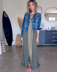 Robe bohème-chic kaki