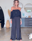 Pantalon black jambes larges