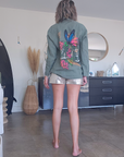 Veste surchemise kaki
