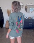 Veste surchemise kaki