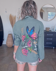 Veste surchemise kaki