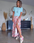 Pull maille fine bleu ciel