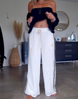 Pantalon blanc jambes larges