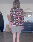 Veste cintrée skull fluo