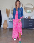Robe dos nu rose fuchsia