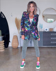 Veste noire tags fluo