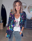 Veste noire tags fluo