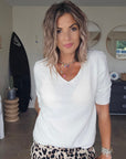 Pull doux blanc
