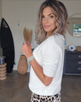 Pull doux blanc