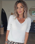 Pull doux blanc