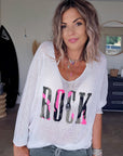 Pull blanc rock