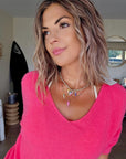 Pull doux rose fuchsia
