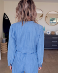 Combinaison bleu en lyocell