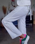 Pantalon white rock-chic