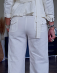 Pantalon white rock-chic
