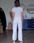 Pantalon white rock-chic