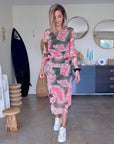 Robe tie and dye kaki