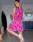 Robe flowers fuchsia