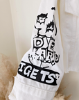 Veste rock blanche à tags