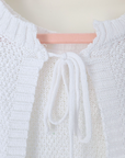 Pull blanc dos ouvert