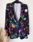 Veste noire tags fluo