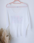 Pull blanc rock