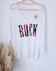 Pull blanc rock