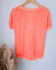 T-shirt skull orange fluo