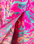 Jupe fendue ethnique fuchsia