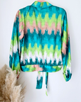 Blouse tie and dye vert